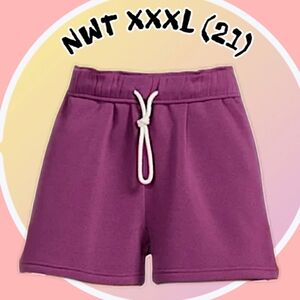 NWT Sz XXXL (21) Foldover Shorts w Elastic Waist, 2 Pockets & Adj Drawstring